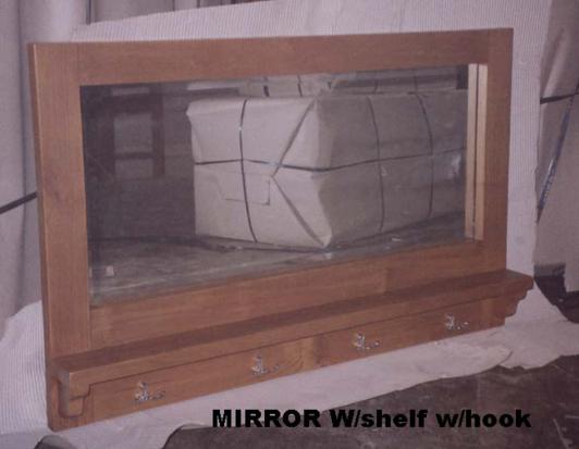 Mirror with shelf with hook 
